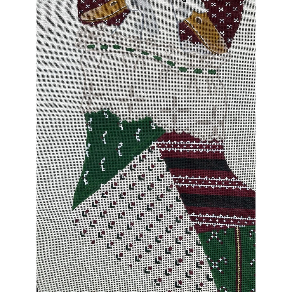TS Designs Hand Painted Needlepoint Canvas * Christmas Stocking Geese Country‎ - Picture 5 of 10